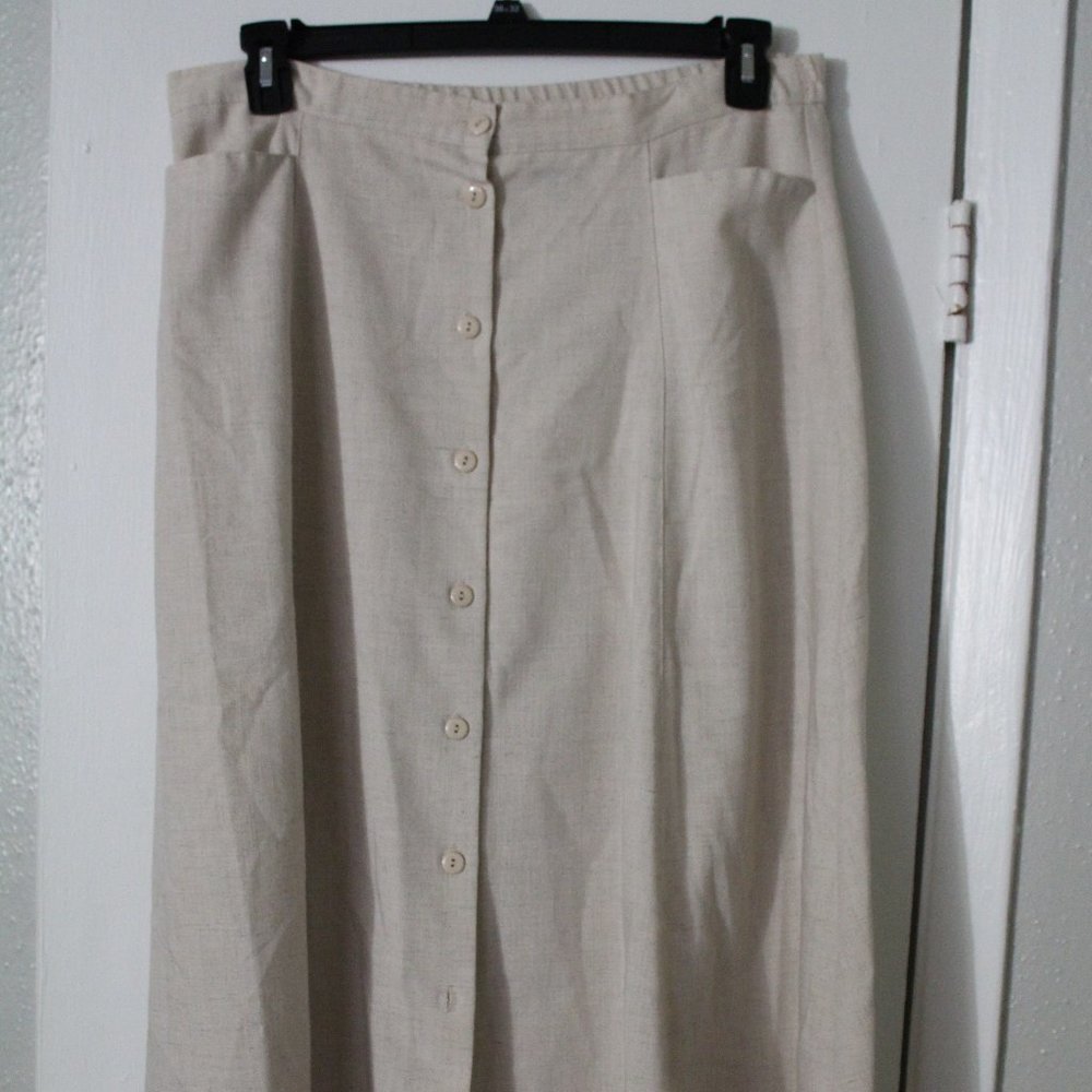 Cream Midi Skirt